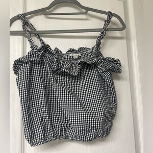 Gingham Print Tank Top From American Eagle